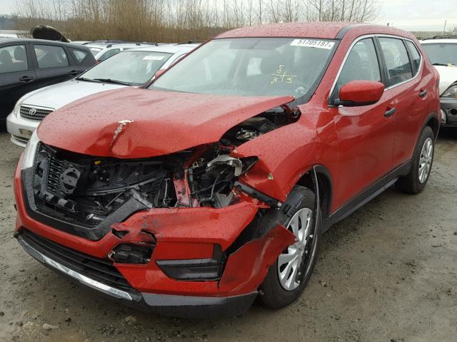 JN8AT2MTXHW382143 - 2017 NISSAN ROGUE S RED photo 2