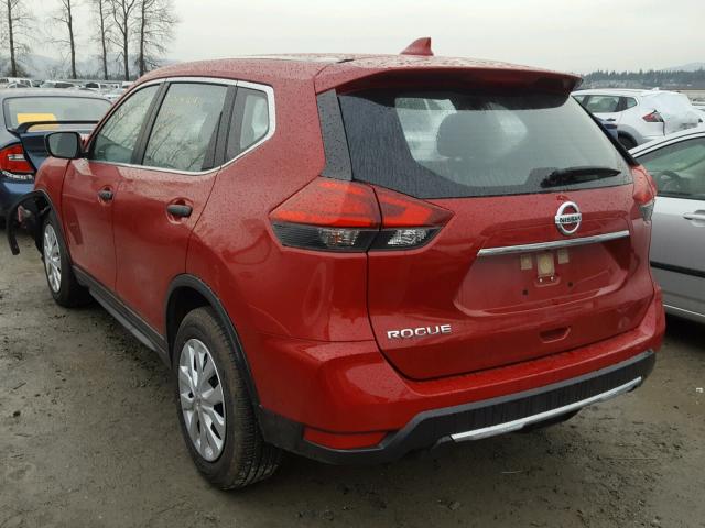 JN8AT2MTXHW382143 - 2017 NISSAN ROGUE S RED photo 3