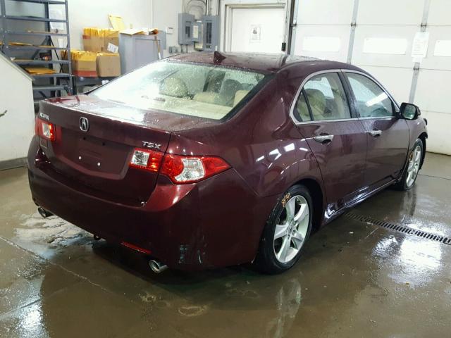 JH4CU2F64AC030562 - 2010 ACURA TSX RED photo 4