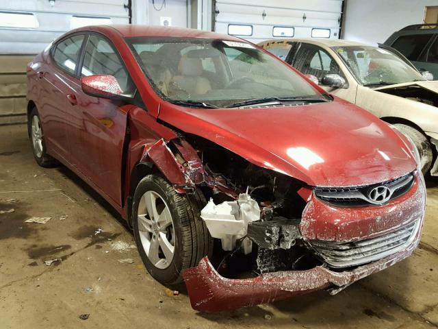 5NPDH4AE6DH278051 - 2013 HYUNDAI ELANTRA GL RED photo 1