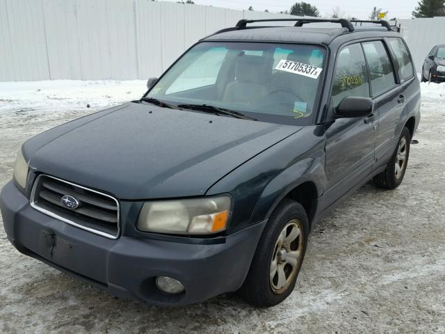 JF1SG63663H768973 - 2003 SUBARU FORESTER 2 GREEN photo 2