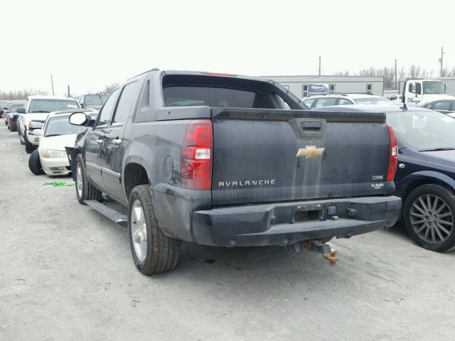 3GNFK32059G284504 - 2009 CHEVROLET AVALANCHE BLACK photo 3