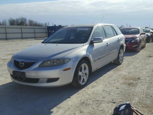 1YVHP82D455M70842 - 2005 MAZDA 6 S SILVER photo 2