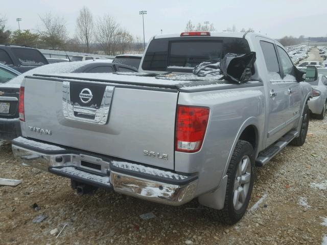 1N6AA0EC1AN306095 - 2010 NISSAN TITAN XE SILVER photo 4