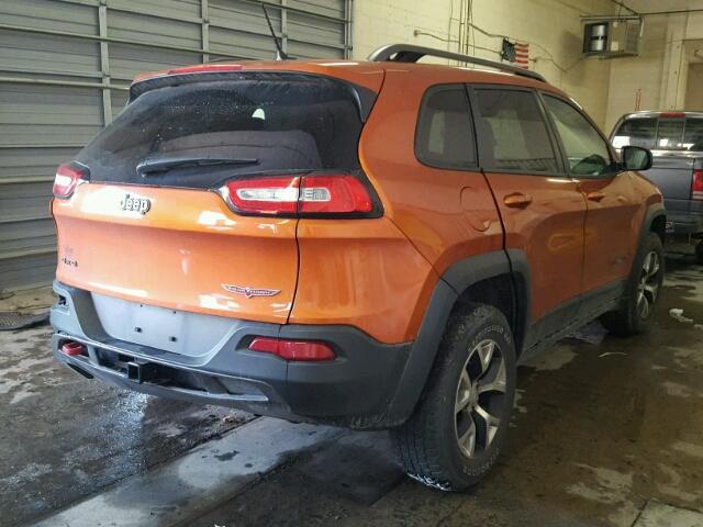 1C4PJMBBXEW311053 - 2014 JEEP CHEROKEE T ORANGE photo 4