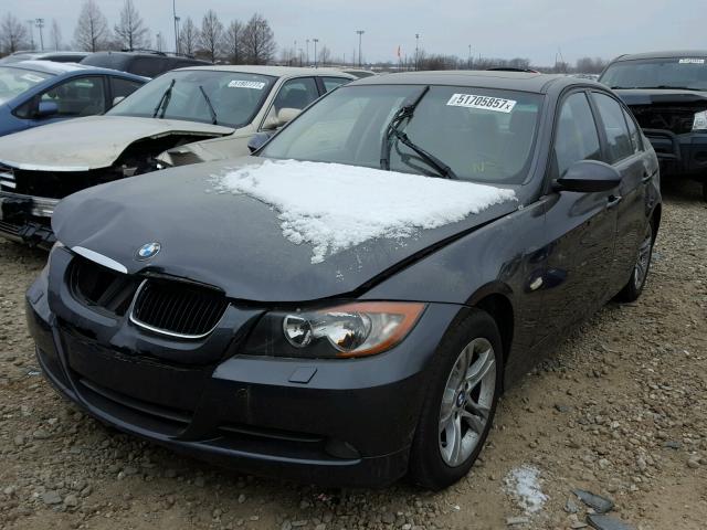 WBAVC935X8K040642 - 2008 BMW 328 XI GRAY photo 2