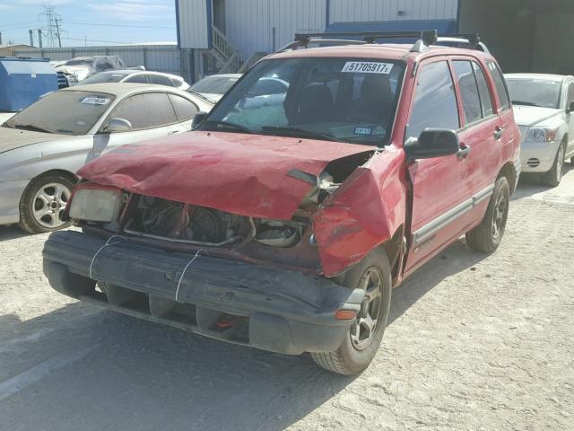 2CNBE13C316927388 - 2001 CHEVROLET TRACKER RED photo 2