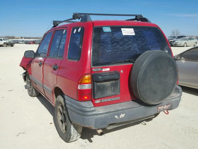 2CNBE13C316927388 - 2001 CHEVROLET TRACKER RED photo 3