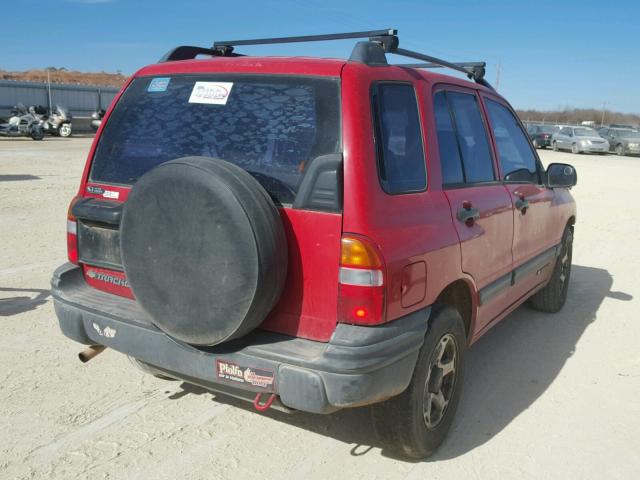 2CNBE13C316927388 - 2001 CHEVROLET TRACKER RED photo 4