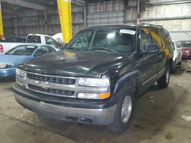 3GNFK16T0YG222810 - 2000 CHEVROLET SUBURBAN K BLACK photo 2