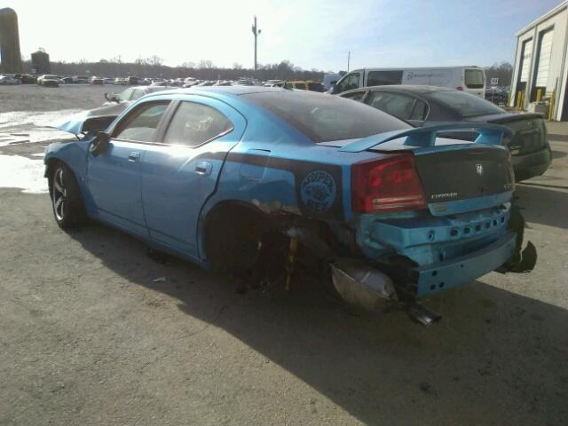 2B3LA73W48H163973 - 2008 DODGE CHARGER SR BLUE photo 3