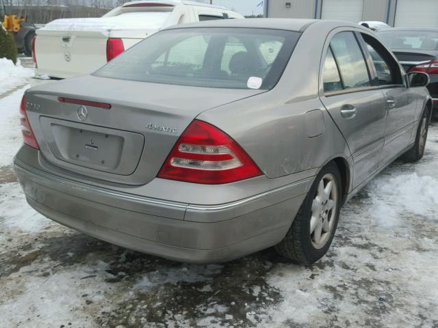 WDBRF81JX4F511325 - 2004 MERCEDES-BENZ C 240 4MAT GRAY photo 4