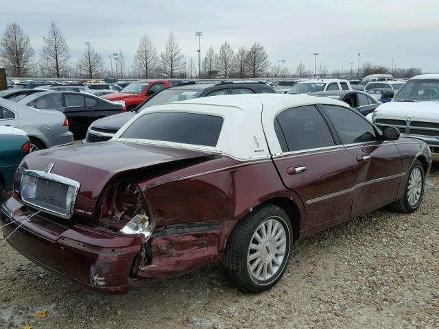 1LNHM81W74Y688901 - 2004 LINCOLN TOWN CAR E BURGUNDY photo 9