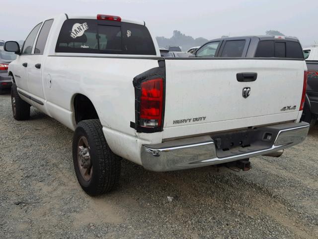 3D7KS28C85G747108 - 2005 DODGE RAM 2500 Q WHITE photo 3