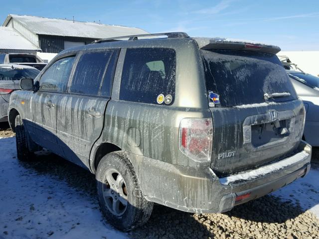 5FNYF18738B013539 - 2008 HONDA PILOT EXL GREEN photo 3