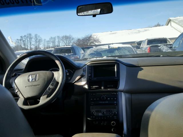 5FNYF18738B013539 - 2008 HONDA PILOT EXL GREEN photo 9