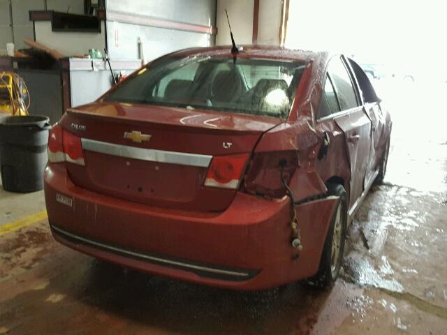 1G1PF5SC0C7380186 - 2012 CHEVROLET CRUZE LT RED photo 4