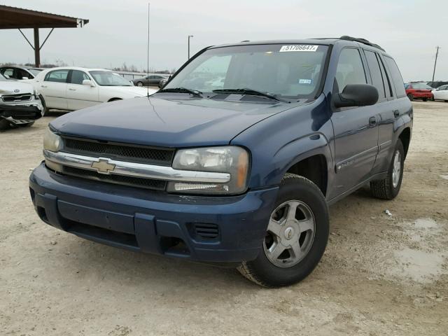 1GNDS13S922338624 - 2002 CHEVROLET TRAILBLAZE BLUE photo 2