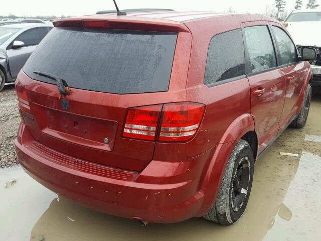 3D4GG47B19T166376 - 2009 DODGE JOURNEY SE RED photo 4