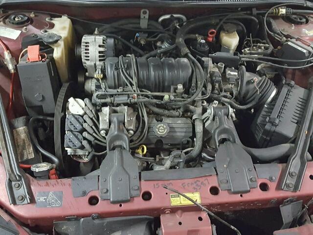 1G2WP52K01F102404 - 2001 PONTIAC GRAND PRIX BURGUNDY photo 7