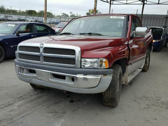 1B7HC16Y3SS170812 - 1995 DODGE RAM 1500 MAROON photo 2