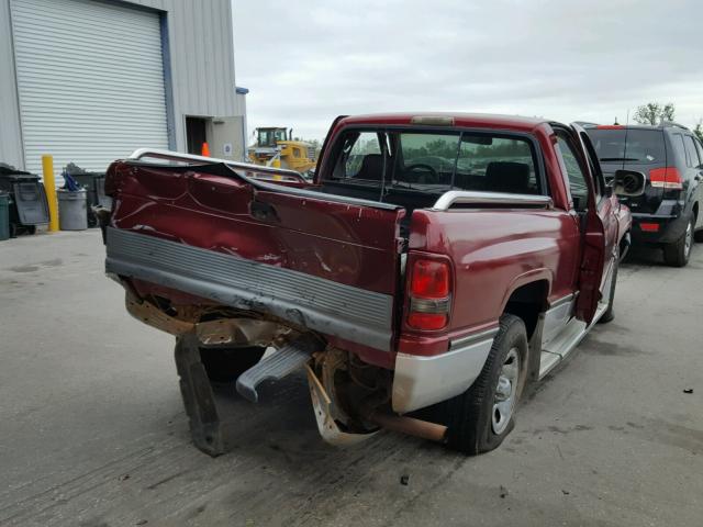 1B7HC16Y3SS170812 - 1995 DODGE RAM 1500 MAROON photo 4