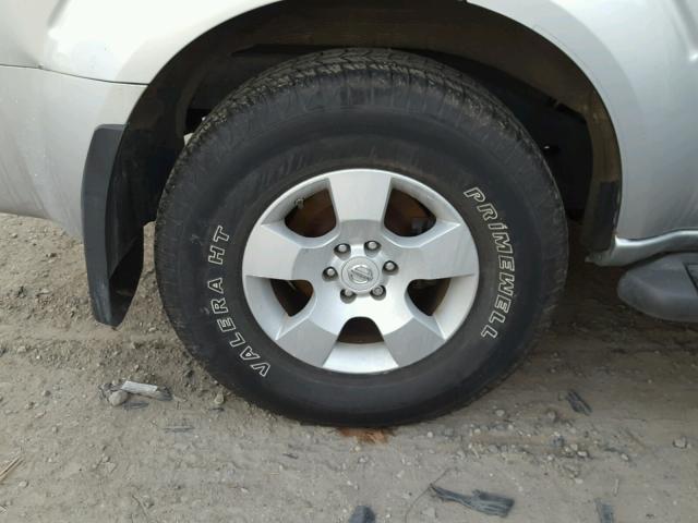 5N1AR18W17C610129 - 2007 NISSAN PATHFINDER SILVER photo 9