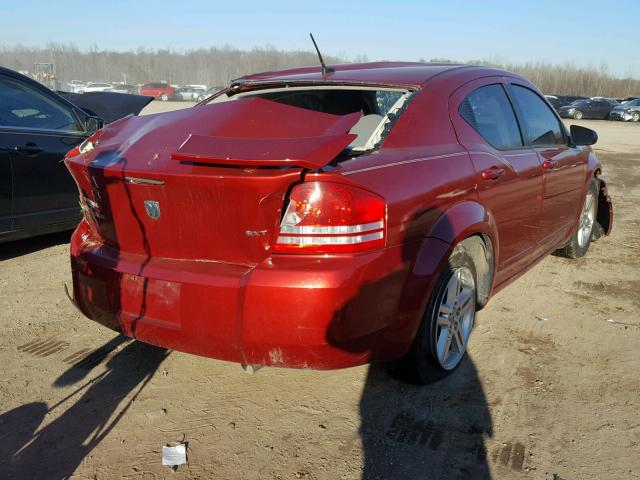 1B3LC56K38N245174 - 2008 DODGE AVENGER SX RED photo 4