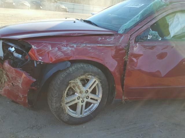 1B3LC56K38N245174 - 2008 DODGE AVENGER SX RED photo 9