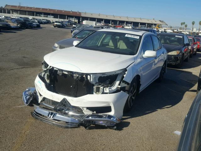 1HGCR3F85GA022700 - 2016 HONDA ACCORD EXL WHITE photo 2