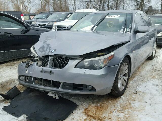 WBANE73517CM51676 - 2007 BMW 530 I GRAY photo 2