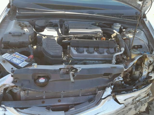 2HGES16593H536309 - 2003 HONDA CIVIC LX SILVER photo 7