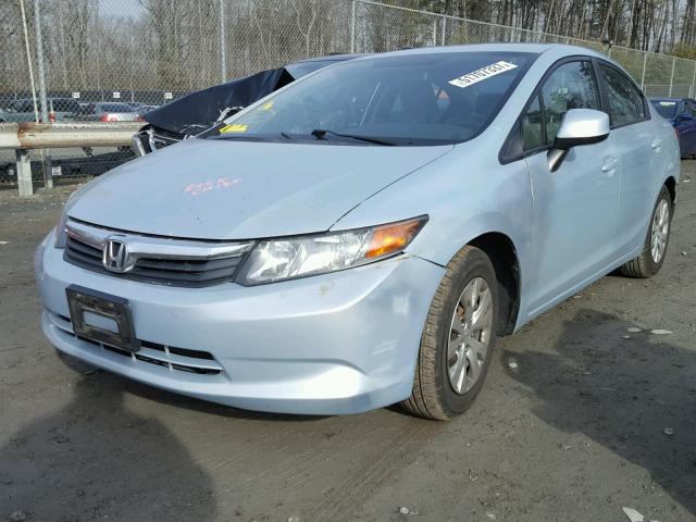 19XFB2F53CE314160 - 2012 HONDA CIVIC LX BLUE photo 2