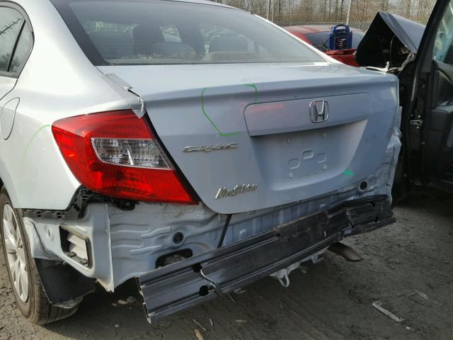 19XFB2F53CE314160 - 2012 HONDA CIVIC LX BLUE photo 9