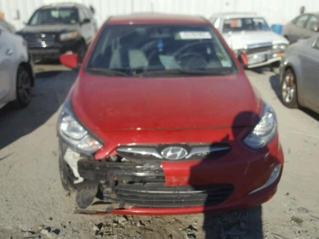 KMHCU5AE8CU042790 - 2012 HYUNDAI ACCENT GLS RED photo 9