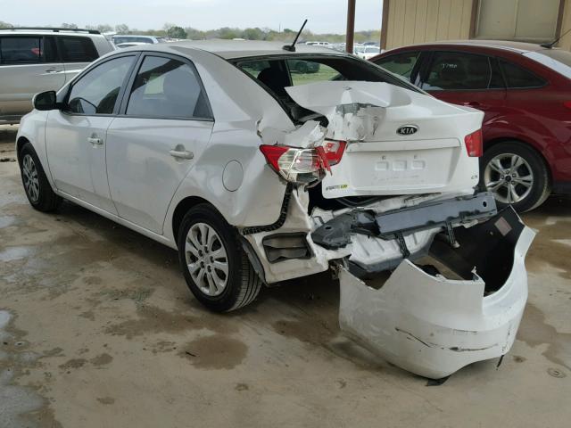 KNAFU4A21C5555873 - 2012 KIA FORTE EX WHITE photo 3