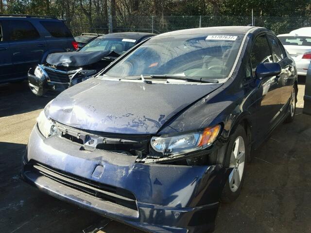 1HGFA16866L067155 - 2006 HONDA CIVIC EX BLUE photo 2