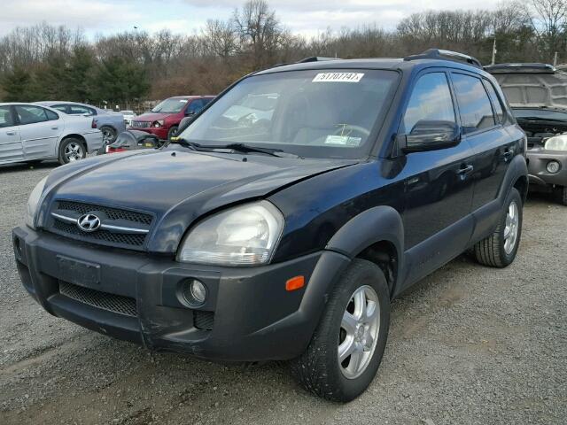 KM8JN72D85U097300 - 2005 HYUNDAI TUCSON GLS BLACK photo 2