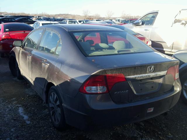 19XFA16899E001582 - 2009 HONDA CIVIC EX GRAY photo 3