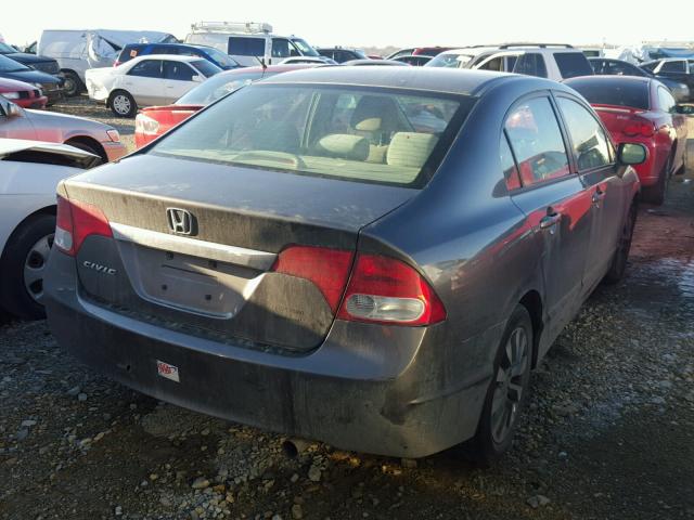 19XFA16899E001582 - 2009 HONDA CIVIC EX ნაცრისფერი ფოტო 4