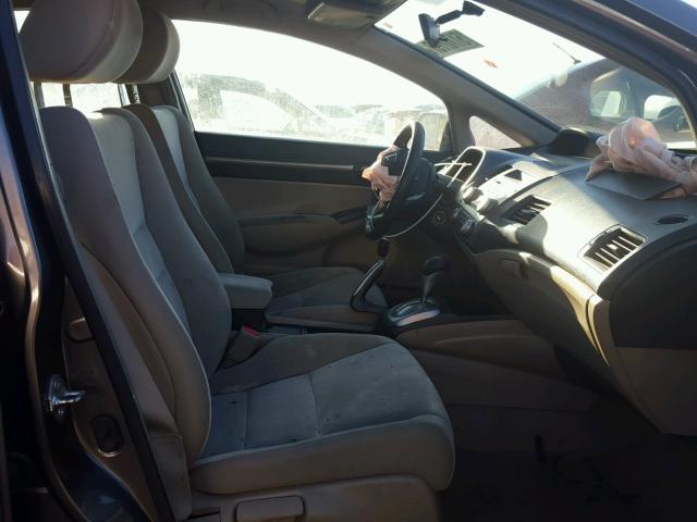 19XFA16899E001582 - 2009 HONDA CIVIC EX ნაცრისფერი ფოტო 5