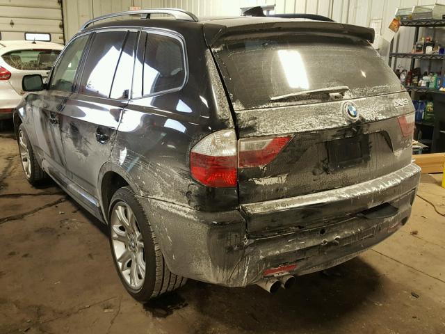 WBXPC93488WJ14204 - 2008 BMW X3 3.0SI BLACK photo 3