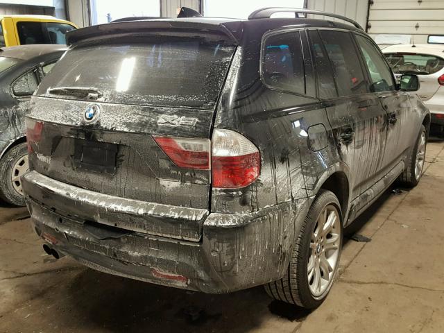 WBXPC93488WJ14204 - 2008 BMW X3 3.0SI BLACK photo 4
