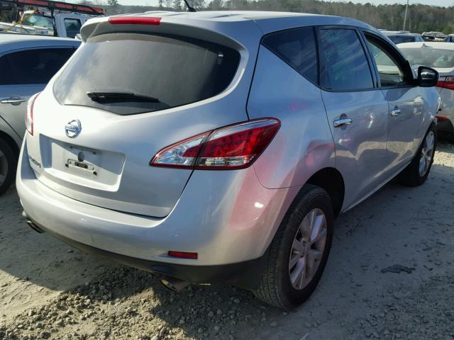 JN8AZ1MU6EW409402 - 2014 NISSAN MURANO S SILVER photo 4