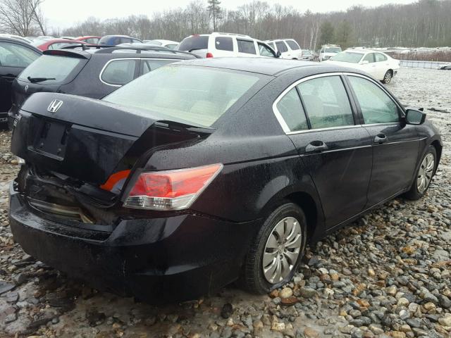 1HGCP2F33AA176821 - 2010 HONDA ACCORD LX BLACK photo 4