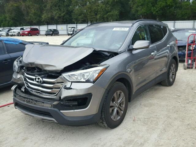 5XYZU3LB2DG002228 - 2013 HYUNDAI SANTA FE S GRAY photo 2
