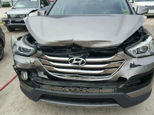 5XYZU3LB2DG002228 - 2013 HYUNDAI SANTA FE S GRAY photo 9