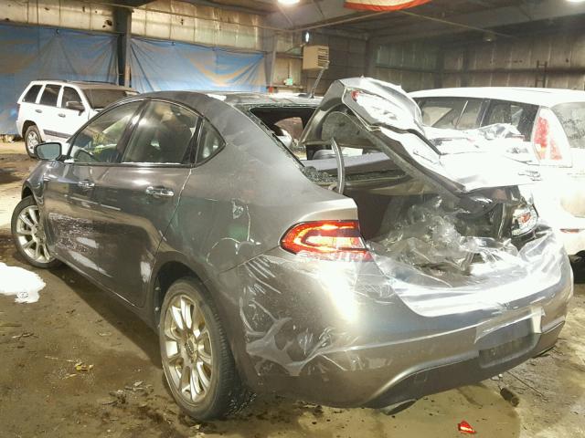 1C3CDFCH8DD703192 - 2013 DODGE DART LIMIT GRAY photo 3