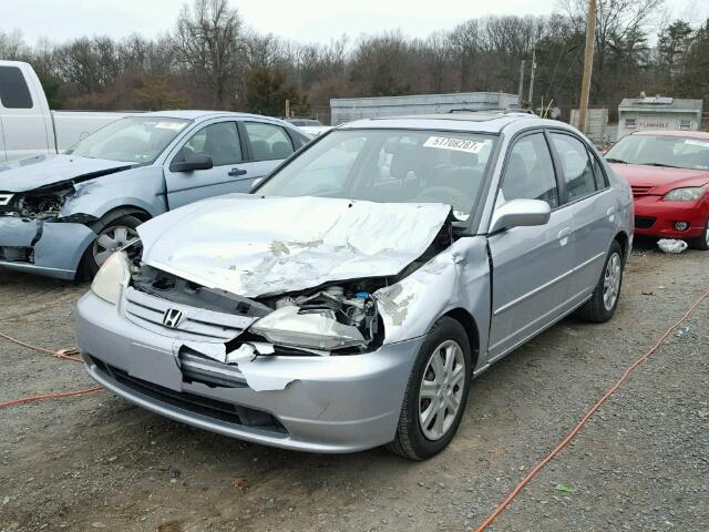 2HGES26723H591577 - 2003 HONDA CIVIC EX SILVER photo 2