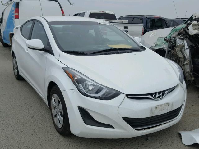 5NPDH4AE6GH764654 - 2016 HYUNDAI ELANTRA SE WHITE photo 1